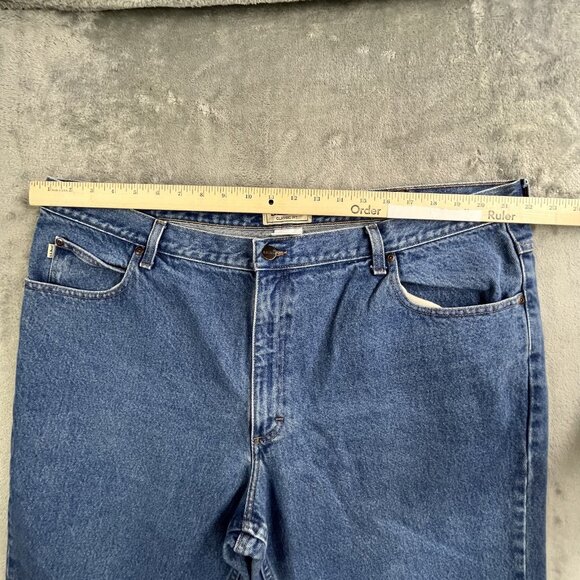 Vintage LL Bean Jeans Mens 44x30 Blue Denim Classic Fit Straight Leg Y2K 220626 - Picture 5 of 16